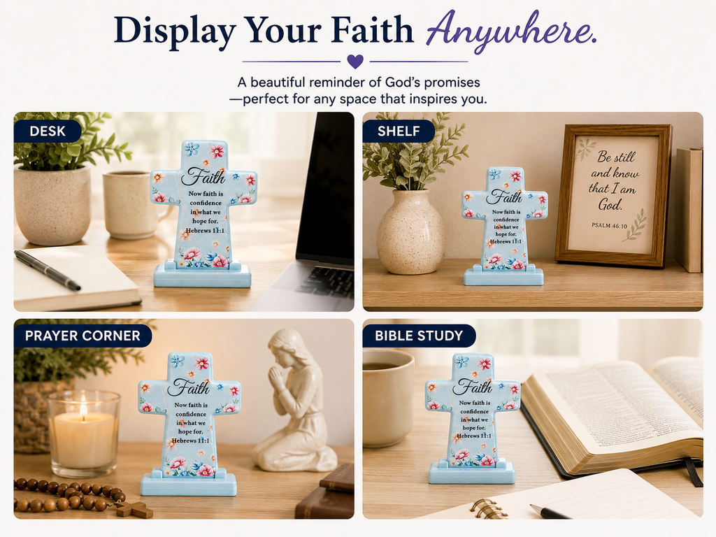 OneKJC Mini Pocket Prayer Crosses with Bible Verses – 20 Pack