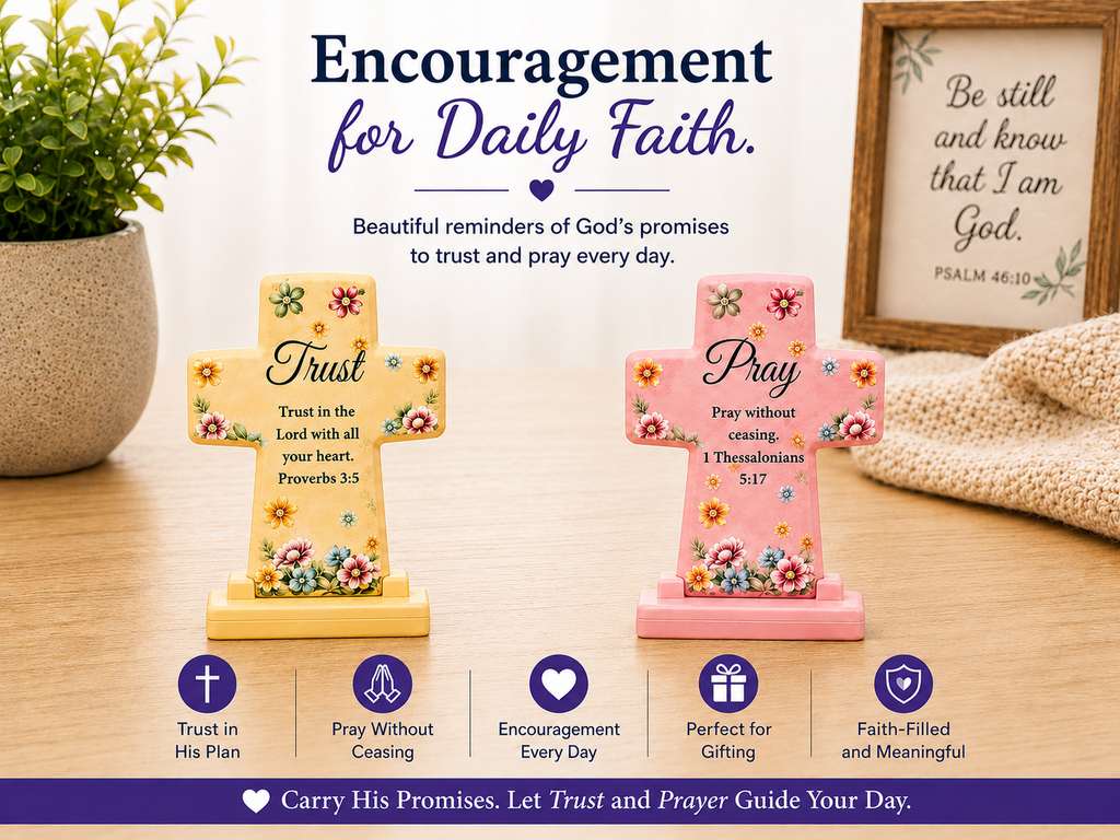 OneKJC Mini Pocket Prayer Crosses with Bible Verses – 20 Pack