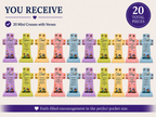 OneKJC Mini Pocket Prayer Crosses with Bible Verses – 20 Pack