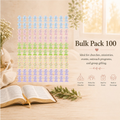 OneKJC Mini Pocket Prayer Crosses with Bible Verses – 100 Bulk Pack